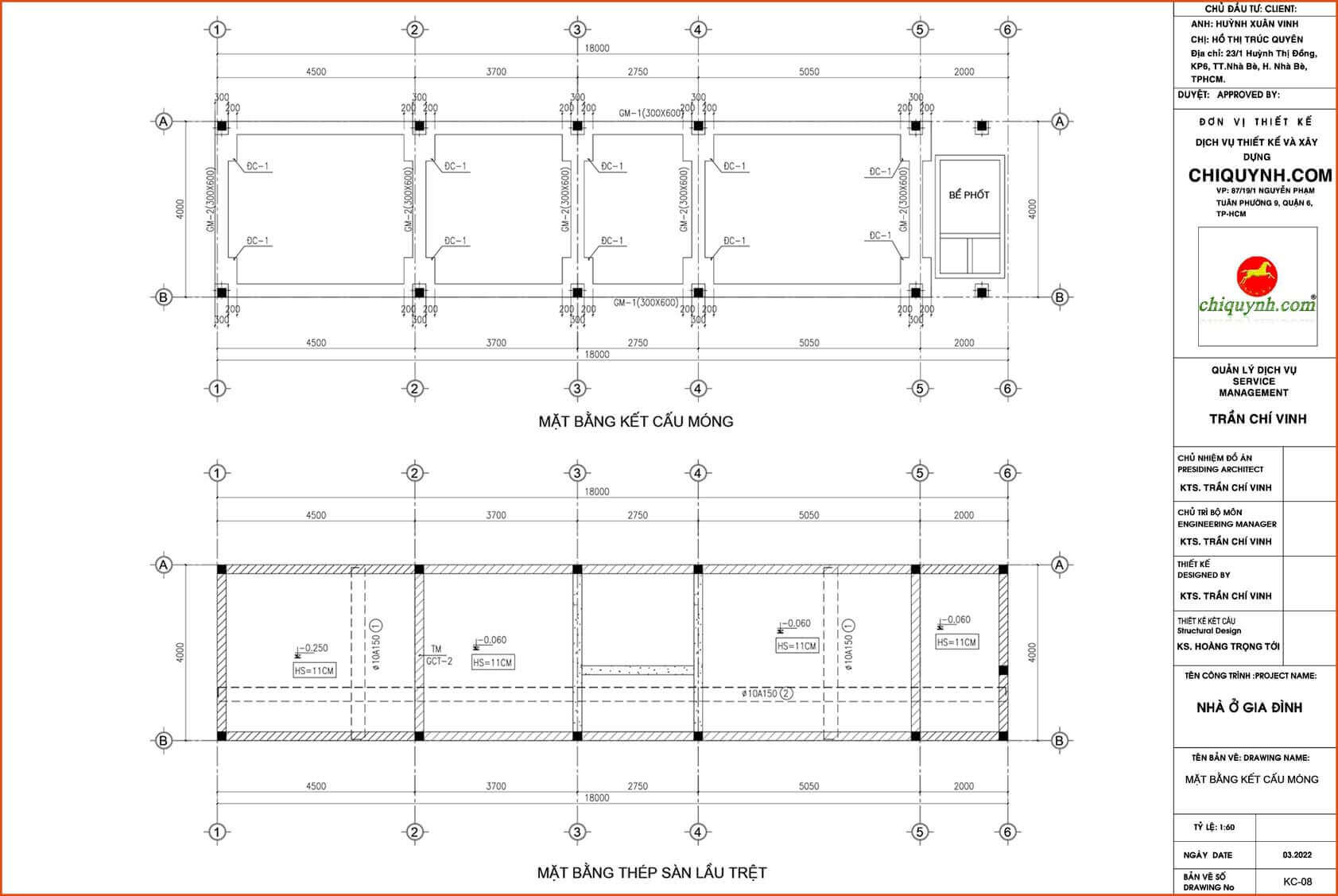 Bản Vẽ Kết Cấu Móng Băng.