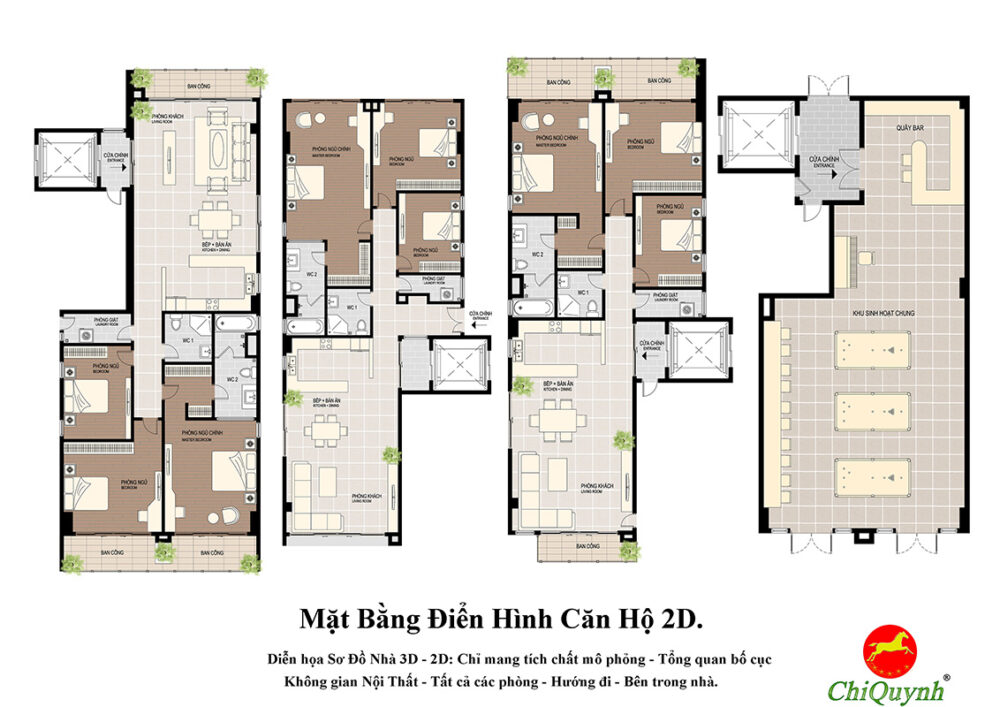 Dịch vụ 3D mặt bằng điển hình chung cư 2d.