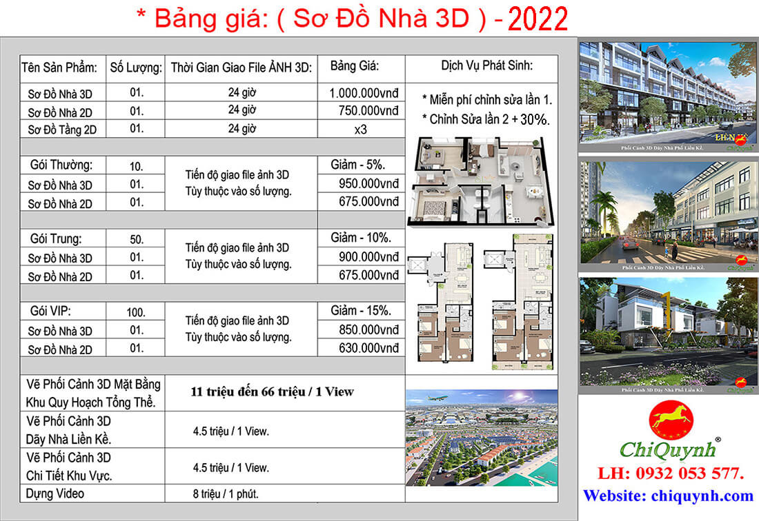 Bang gia floorplan 3D 2D 2022