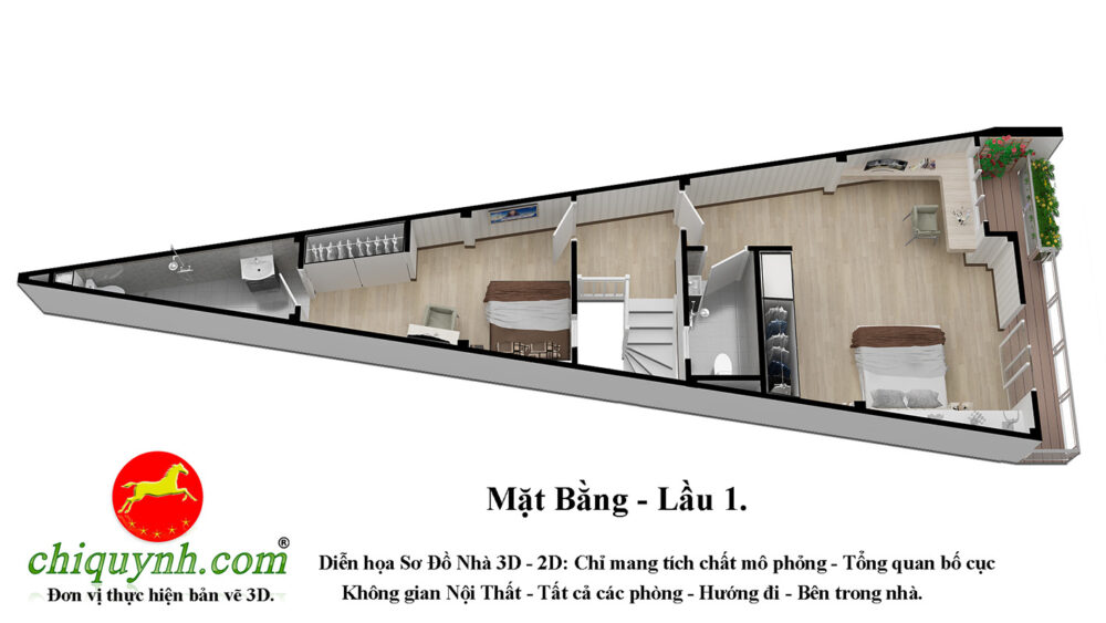 Nhận vẽ Layout 3d-2d nhà phố đẹp.