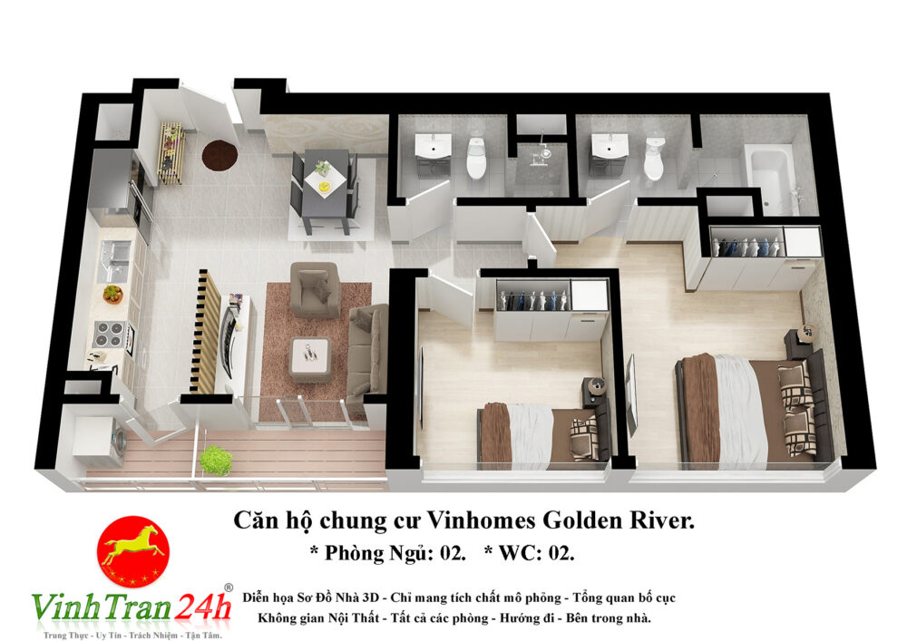 Nhận vẽ floor plan 3D - 2D