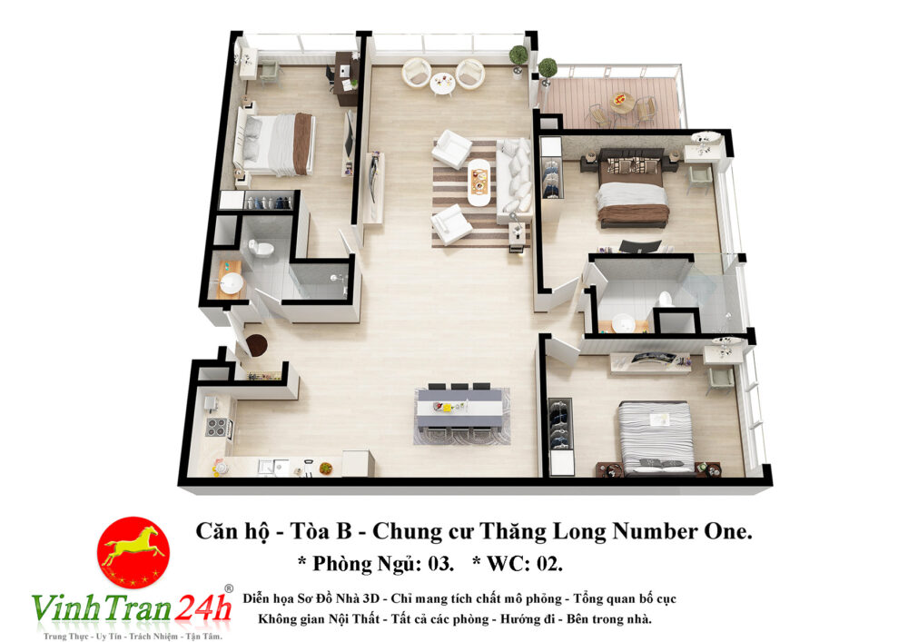 Sơ đồ nhà 3d floor plan.