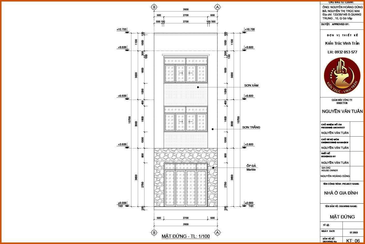 Nhà phố 2 tầng.