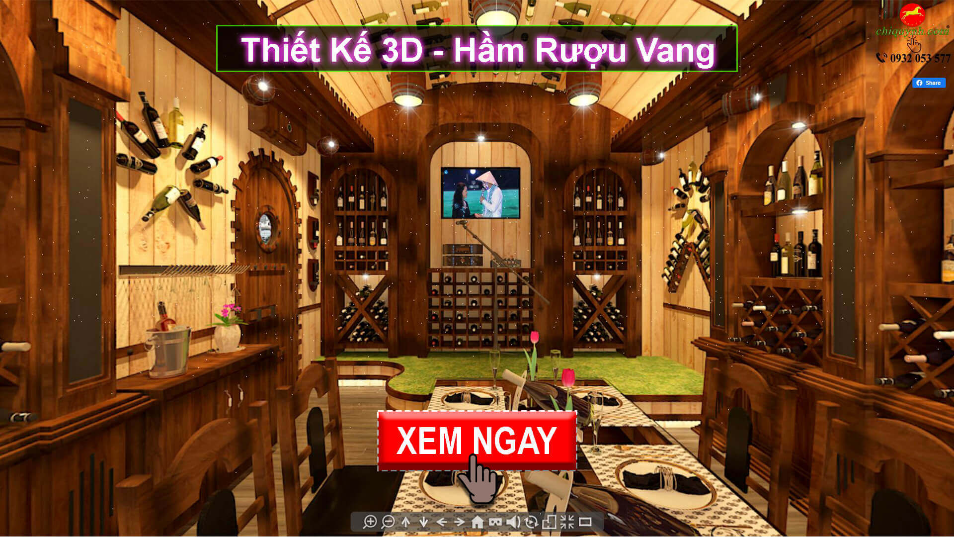 thiet ke 3D Ham Ruou Vang 2022