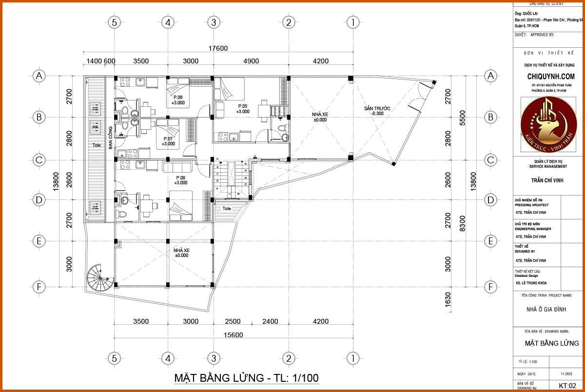 Bản vẽ kỹ thuật mặt bằng Lửng.