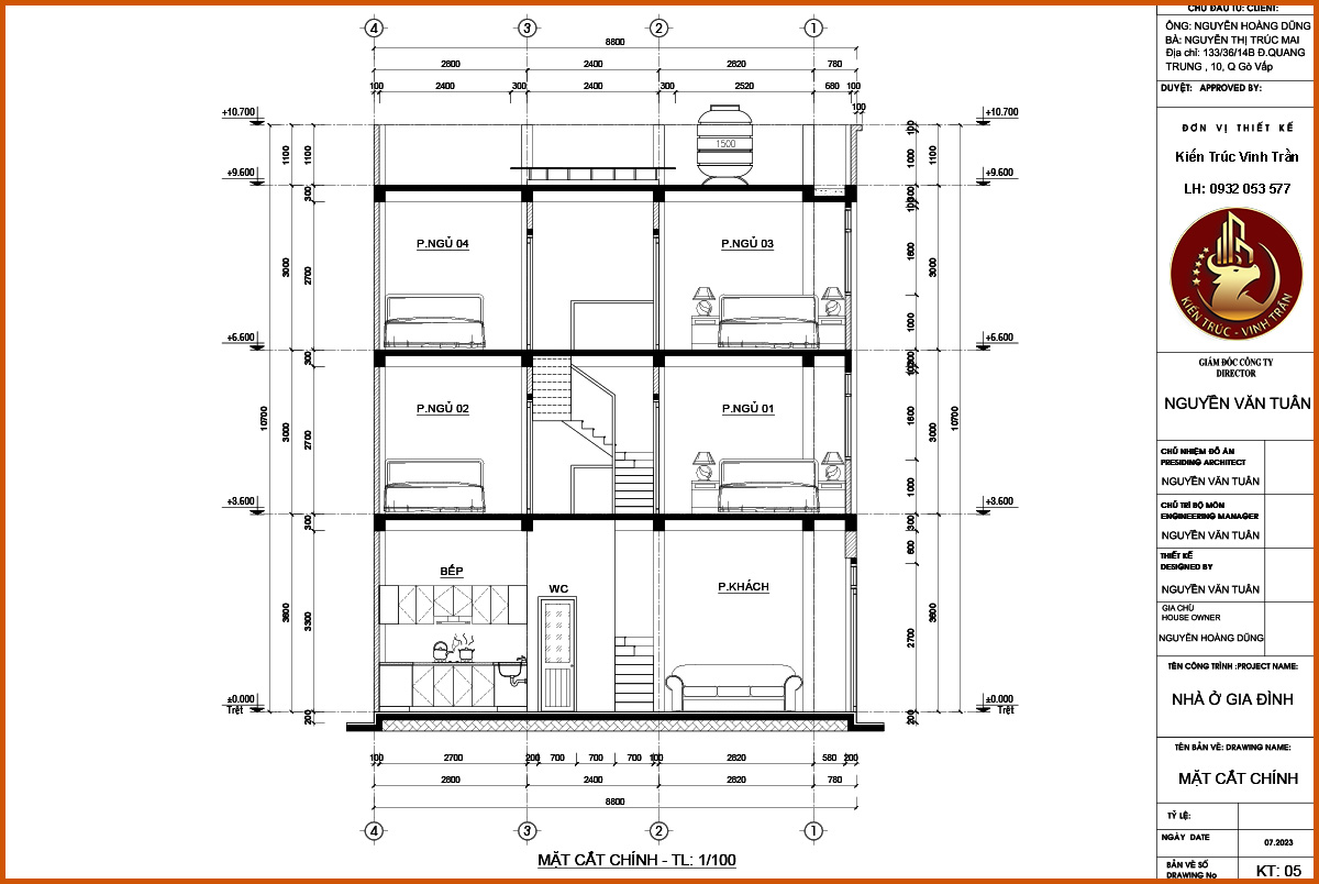 Thiết kế thi công nhà phố.