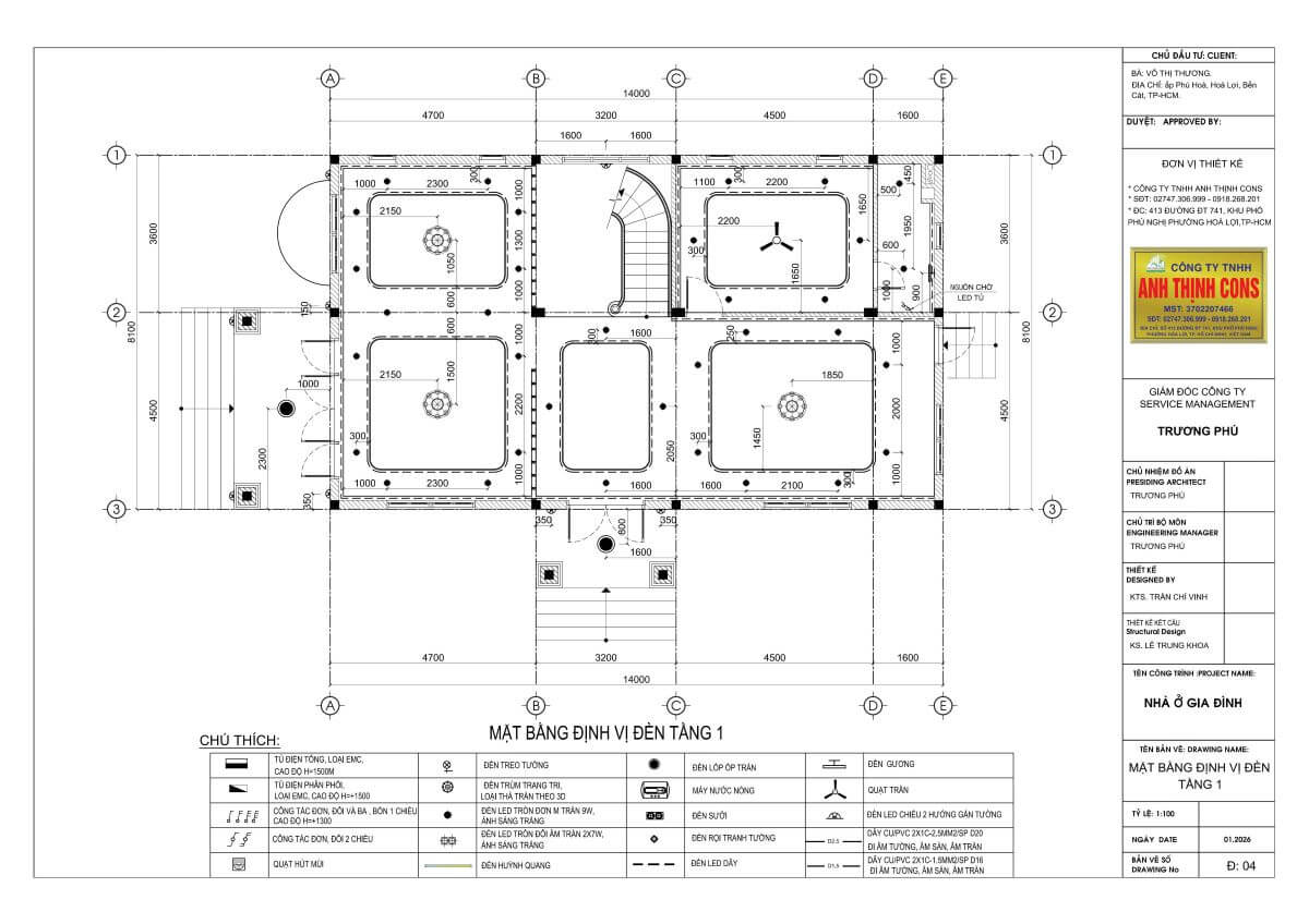 Bản vẽ mặt bằng bố trí đèn chiếu sáng nhà phố chuẩn kỹ thuật. Sơ đồ định vị thiết bị điện, công tắc chi tiết hỗ trợ thầu xây dựng thi công nhanh, tối ưu vật tư.