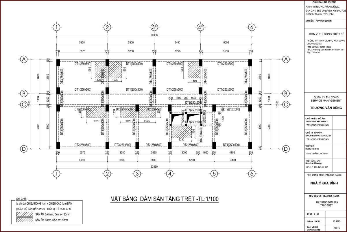 Bản vẽ kết cấu mặt bằng bố trí thép sàn cho dự án nhà phố khách sạn