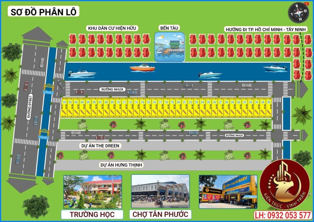 Sơ đồ phân lô đất nền 2D