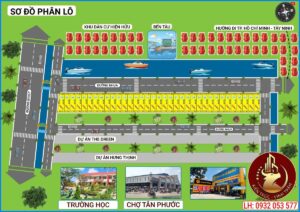 Sơ đồ phân lô đất nền 2D