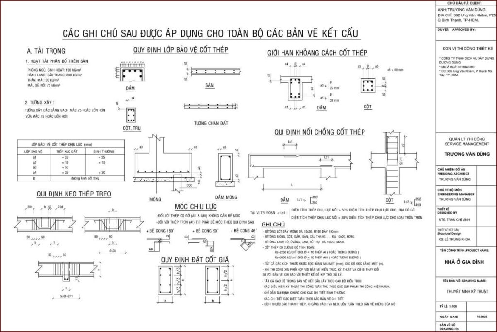 Vẽ thuê bản vẽ kết cấu nhà phố khách sạn cho nhà thầu xây dựng