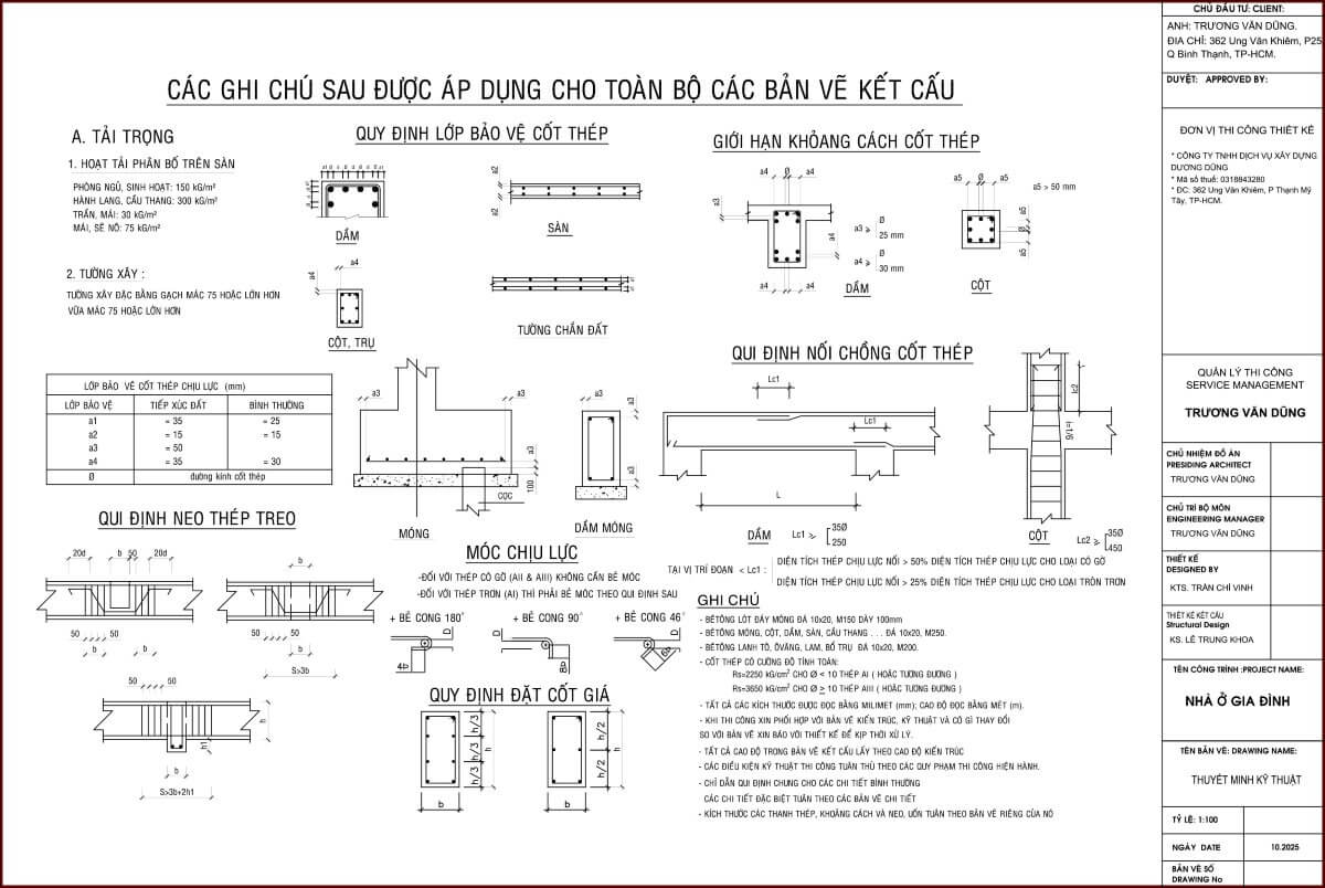 Vẽ thuê bản vẽ kết cấu nhà phố khách sạn cho nhà thầu xây dựng