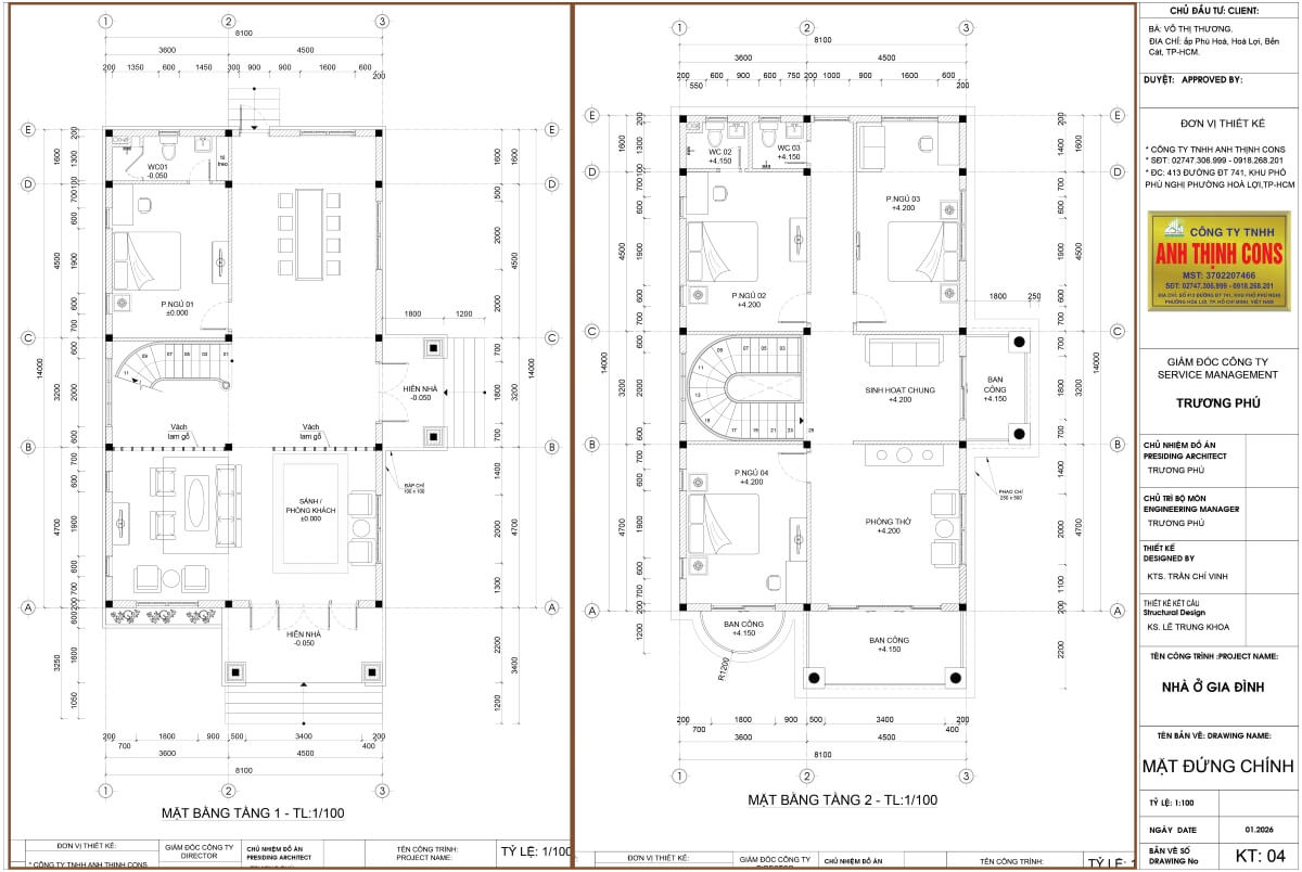 Bản vẽ Cad mặt bằng bố trí kiến trúc chi tiết hỗ trợ nhà thầu thi công.